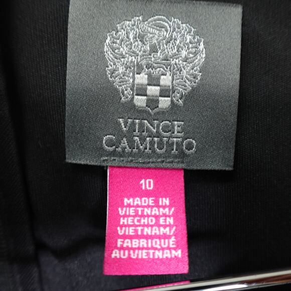 Vince Camuto Black Long Sleeve Mesh Dress with Sequin Stars Women's Size 10 - Picture 5 of 10